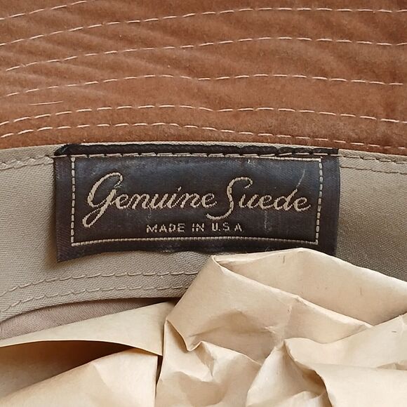 Sima International Men Vintage 100% Suede‎ Made in USA Trimmed Hat Fedora Size M - Picture 12 of 16